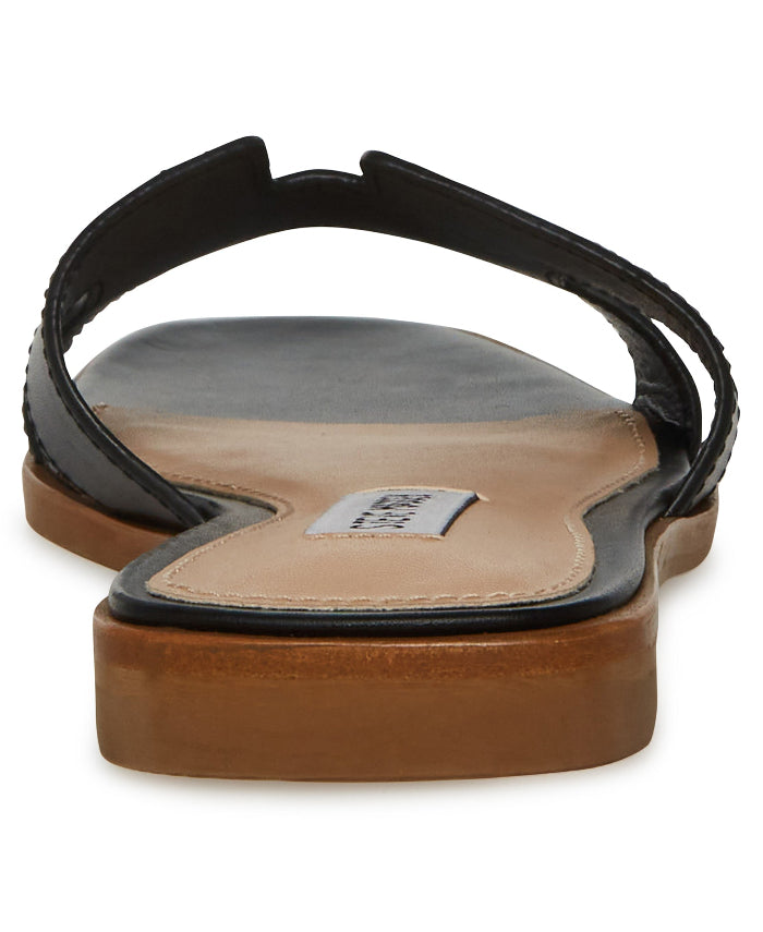 Hadyn Black Leather Sandalias Negras para Mujer