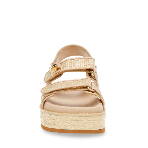 Bigmona Natural Raffia Sandalias para Mujer
