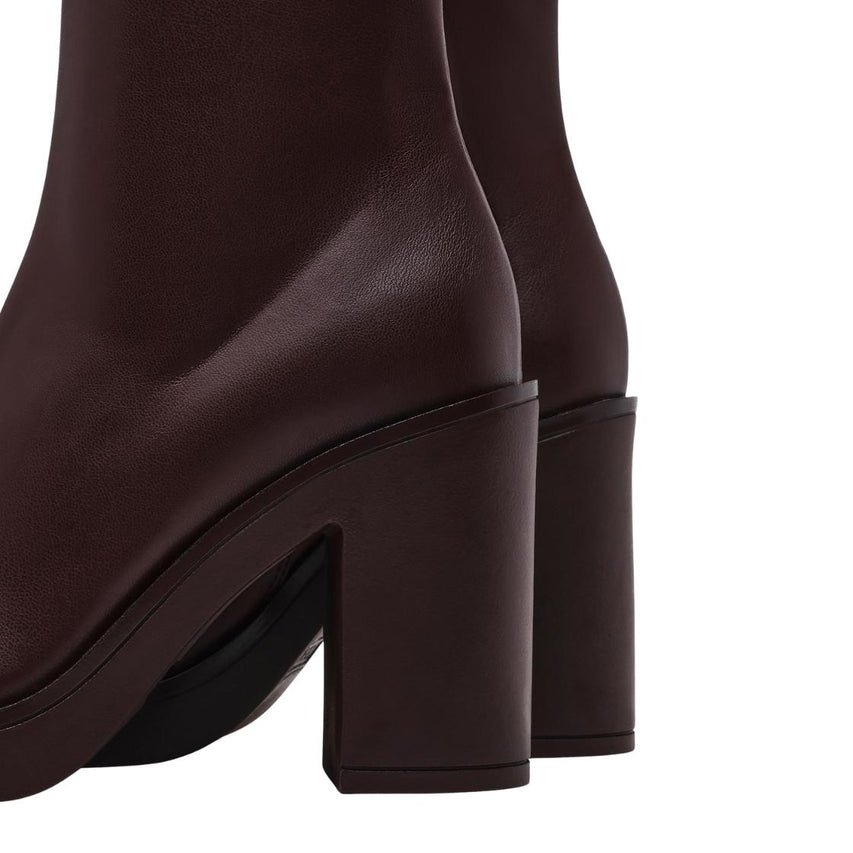 Mesmerize Brown Botines Cafes Tipo Piel