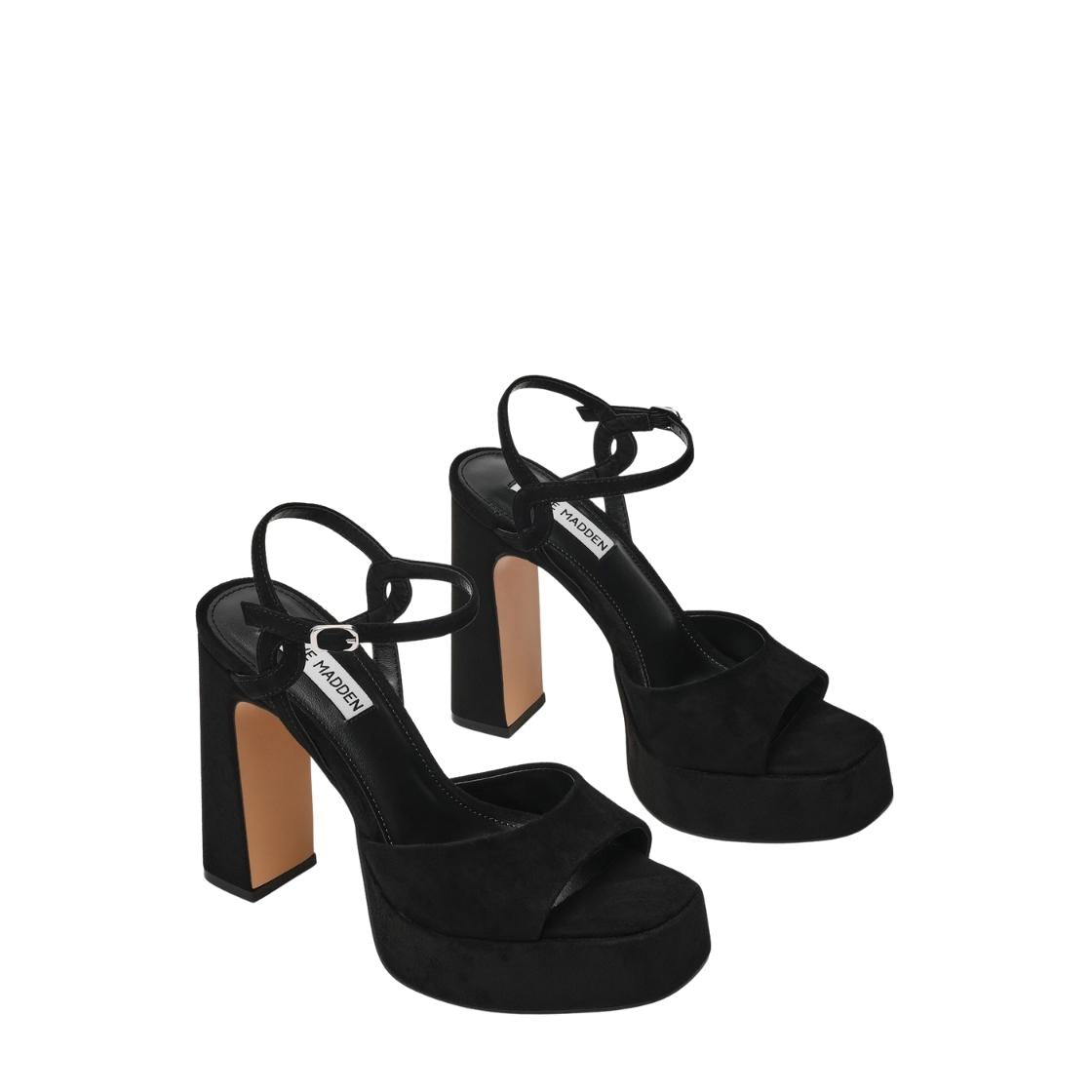 Miliana Black Suede Tacones Terciopelo
