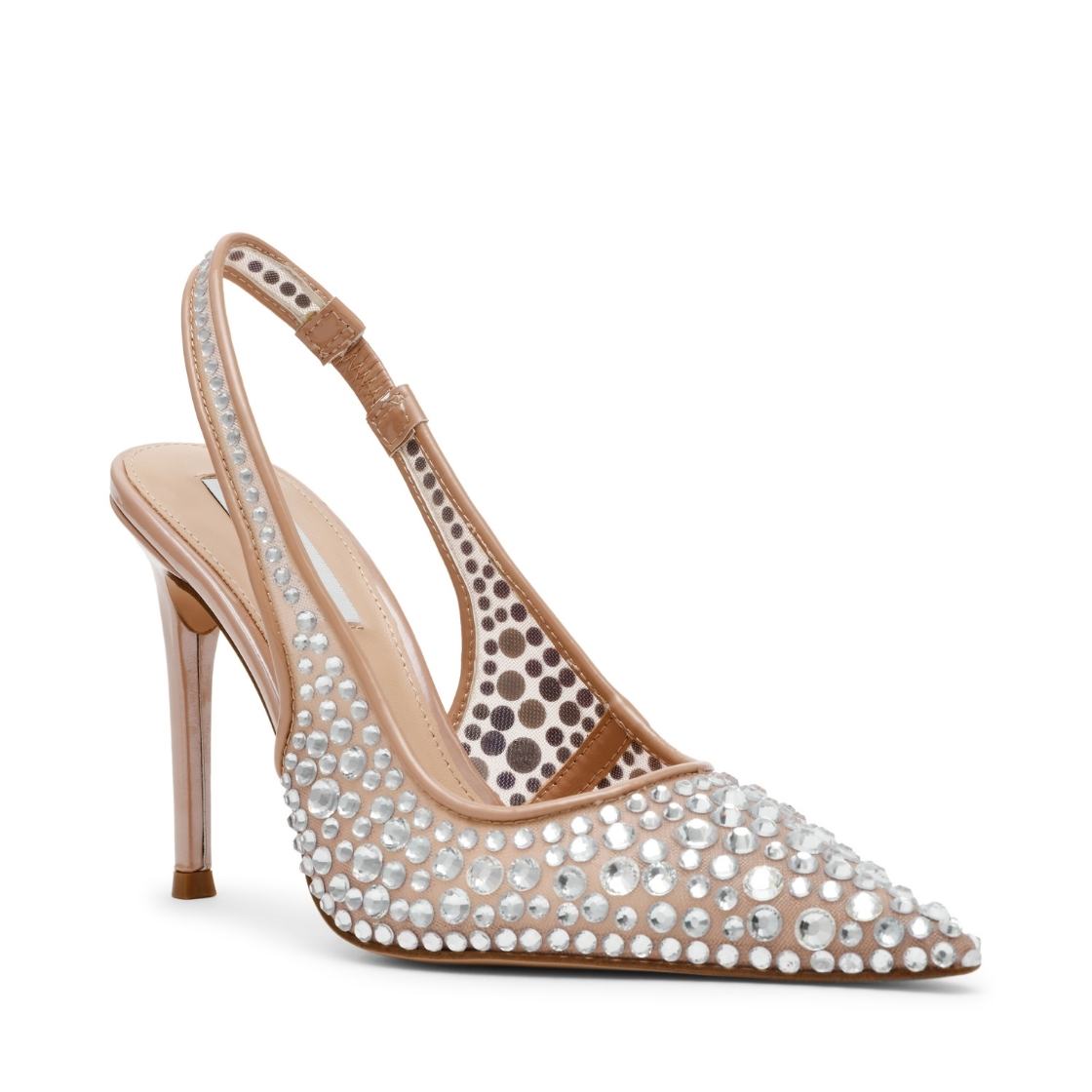 Reyes R Rhinesone Tacones con Brillos Plateados