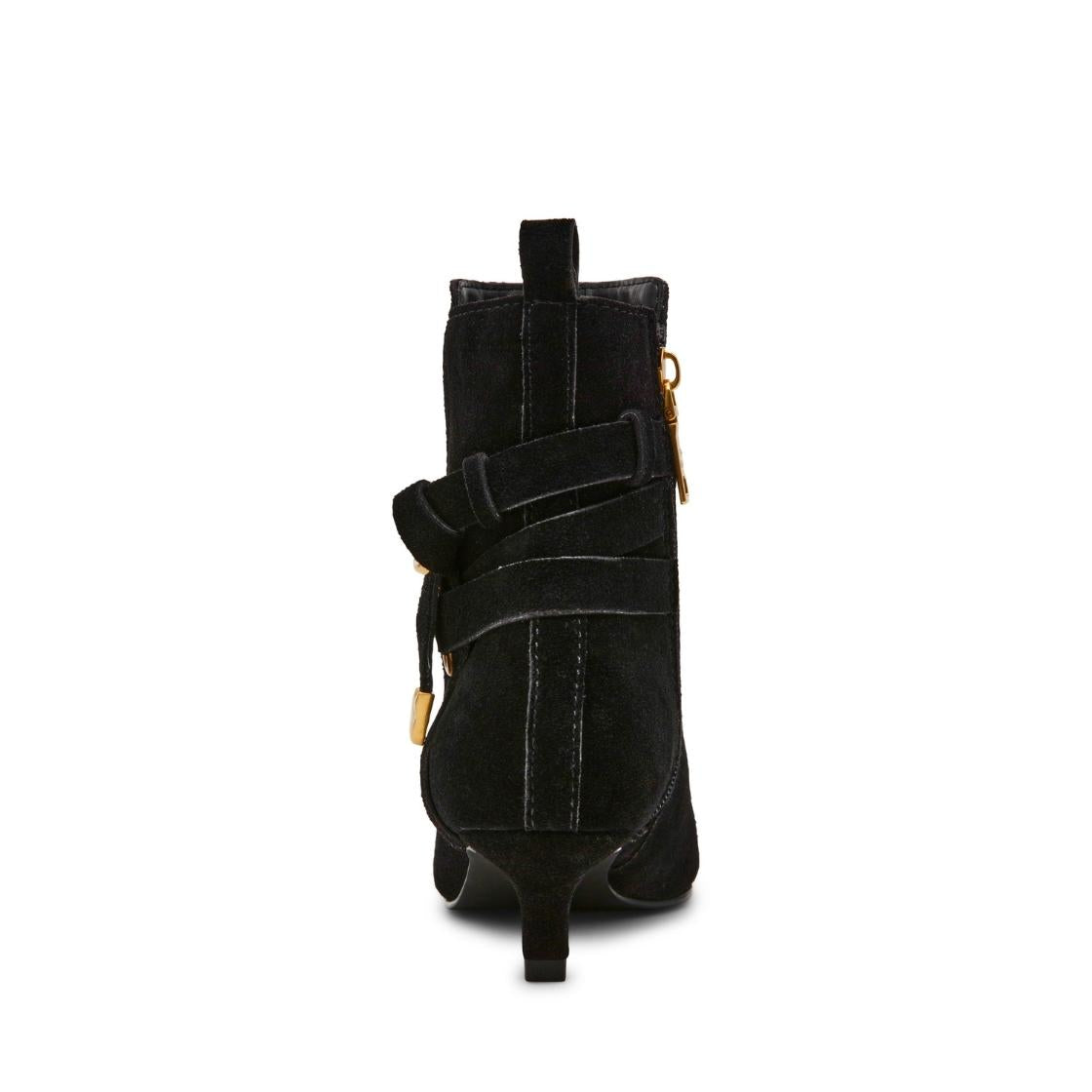 Roller Black Suede Botines de Gamuza Negros para Mujer