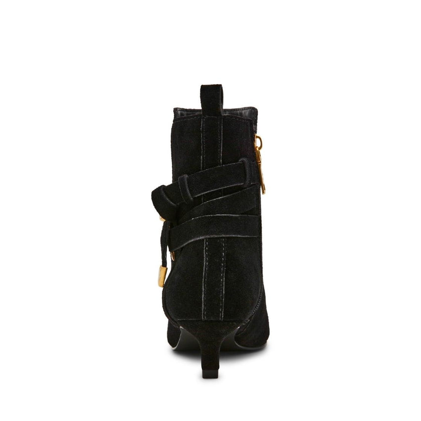 Roller Black Suede Botines de Gamuza Negros para Mujer