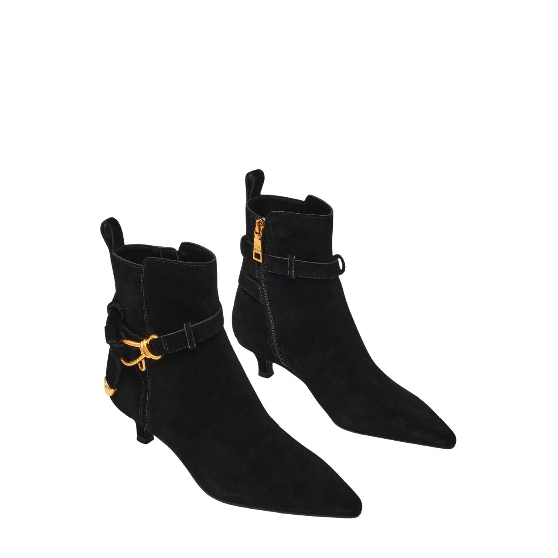 Roller Black Suede Botines Negros