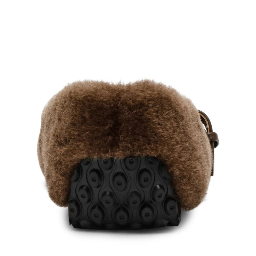 Toasty Brown Flats Afelpados Cafes para Mujer