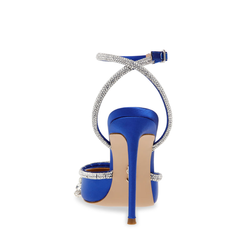 Vibrantly Blue Satin Tacones Azules para Mujer