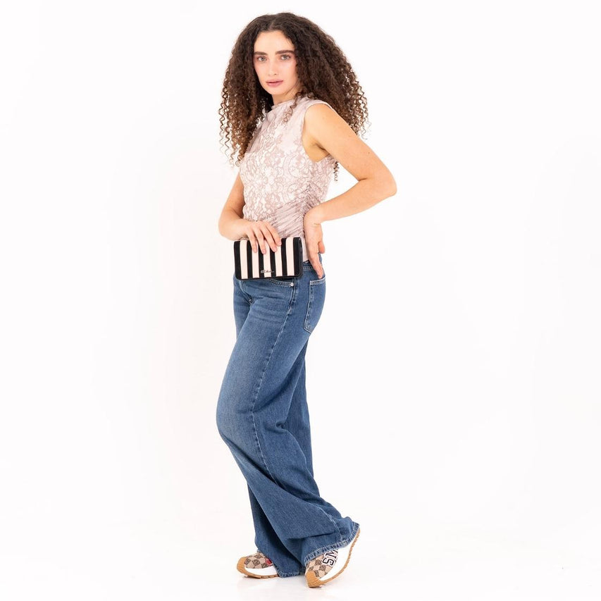 Bwhisp Black/White Bolso Clutch Blanco y Negro Para Mujer