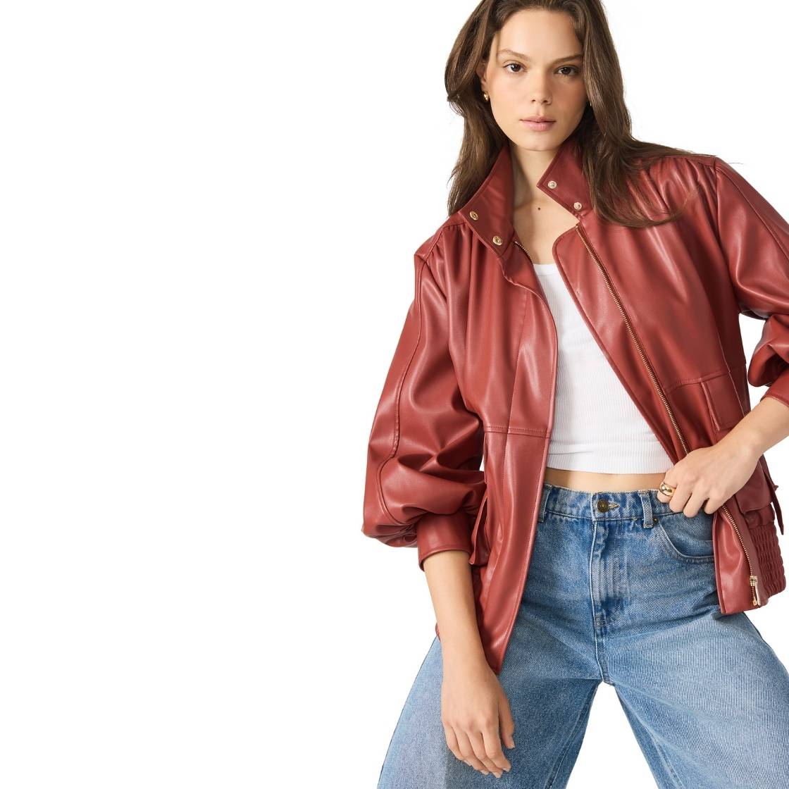 VEE JACKET DUSTY BRICK