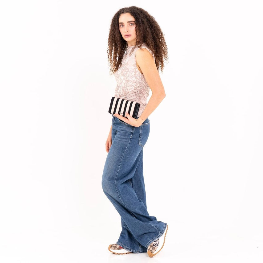 Bwhisp Black/White Bolso Clutch Blanco y Negro Para Mujer
