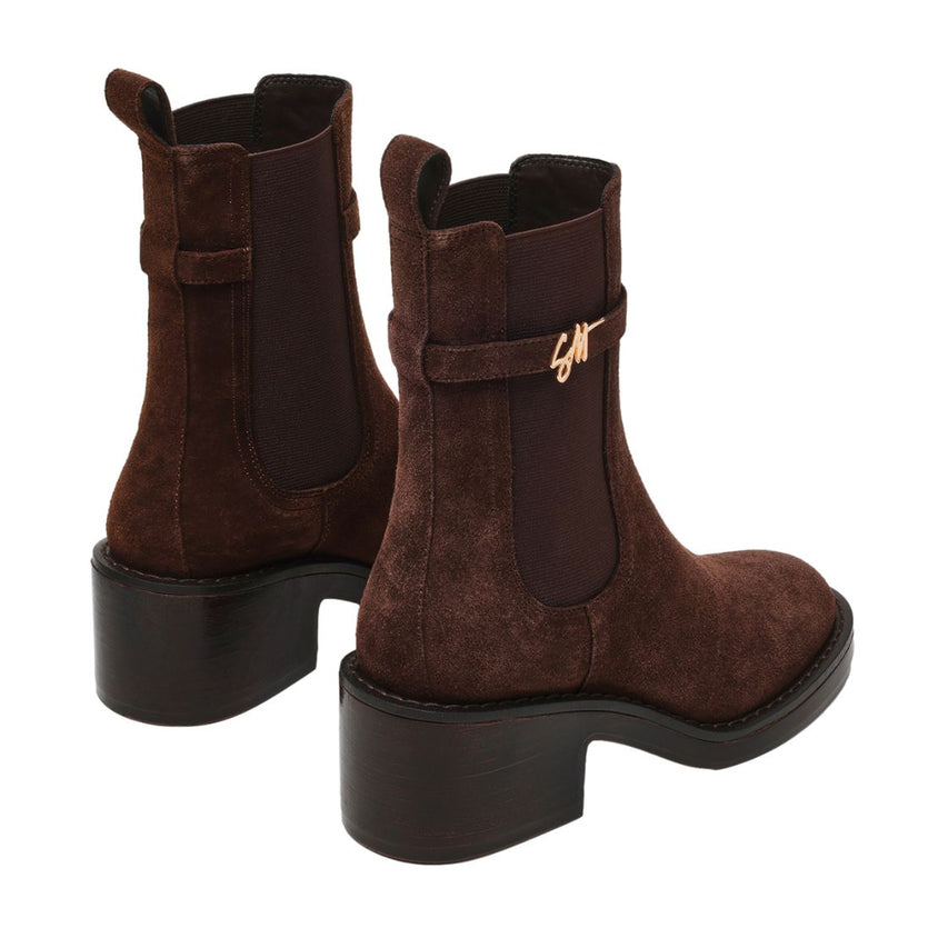 CHARITY-SM CHOCOLATE BROWN SUEDE