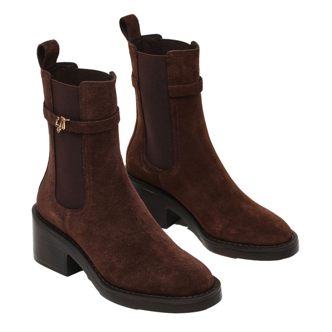 CHARITY-SM CHOCOLATE BROWN SUEDE