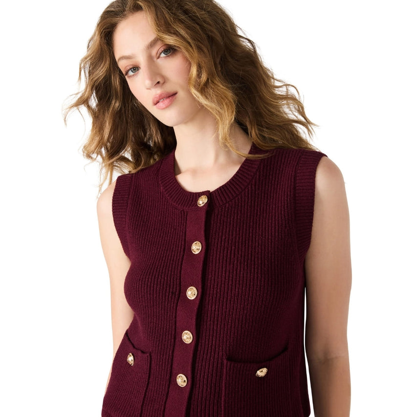 ALIYA SWEATER VEST WINE