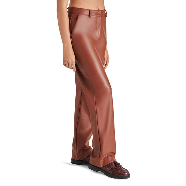 MERCER FAUX LEATHER PANT COGNAC