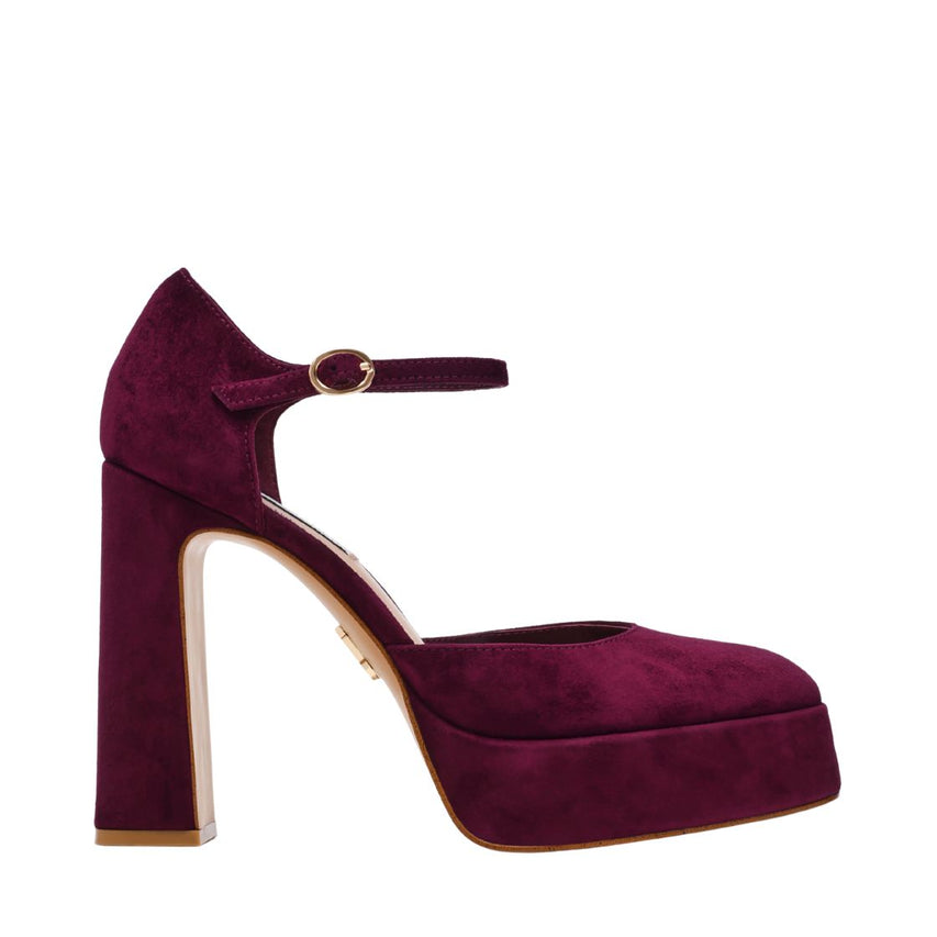 LEXIE BURGUNDY SUEDE