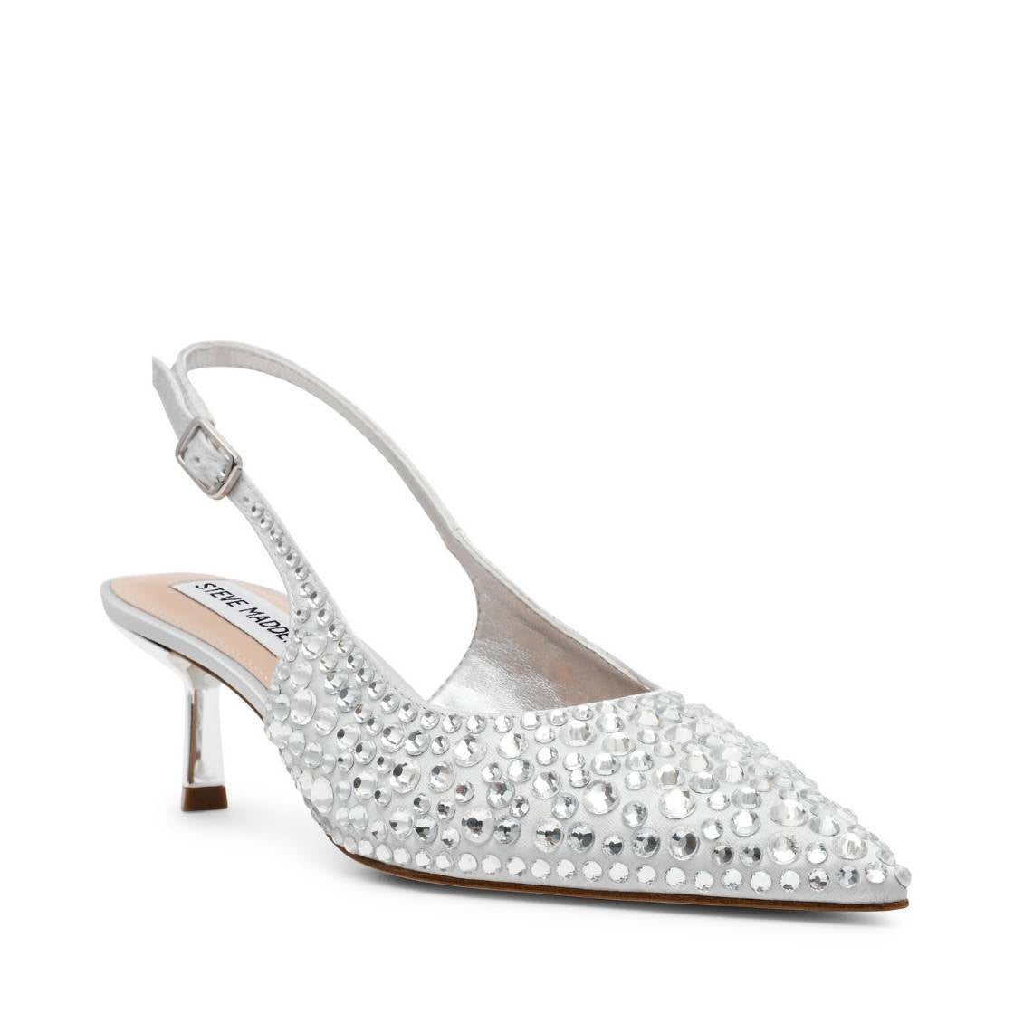 Korra R Silver Stone Tacones con Brillos Plateados
