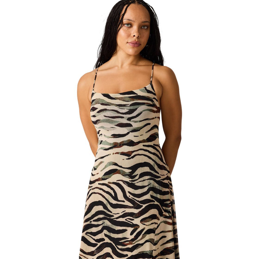 ADELLA DRESS CARAMEL ZEBRA