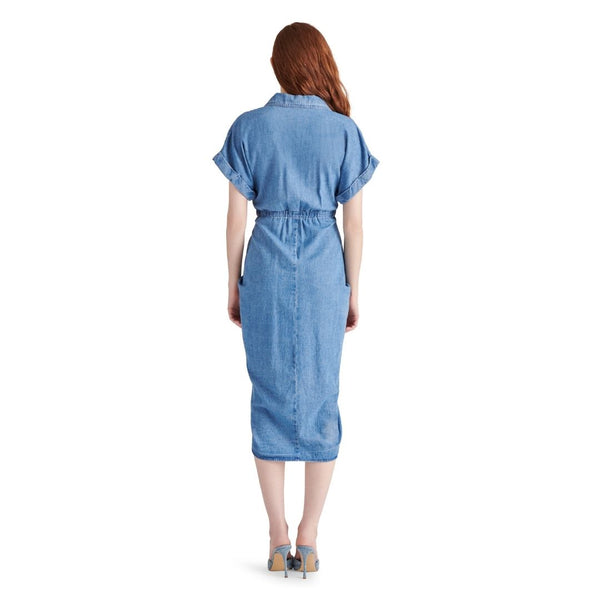 TORI DRESS CHAMBRAY BLUE