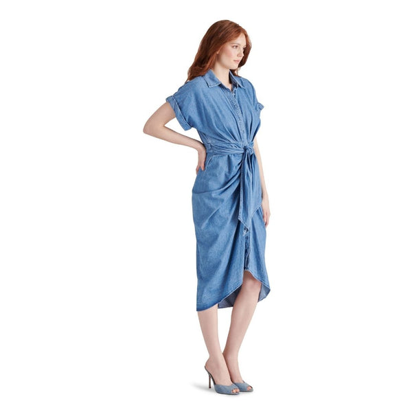 TORI DRESS CHAMBRAY BLUE