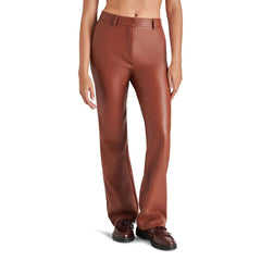 MERCER FAUX LEATHER PANT COGNAC