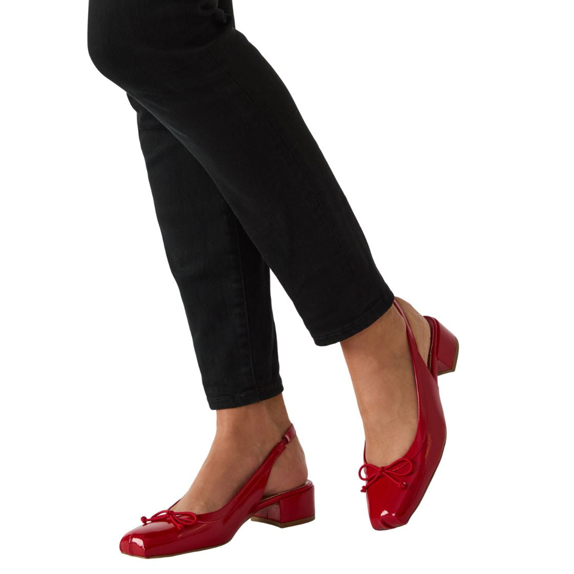 LOVED RED CRINKLE PATENT