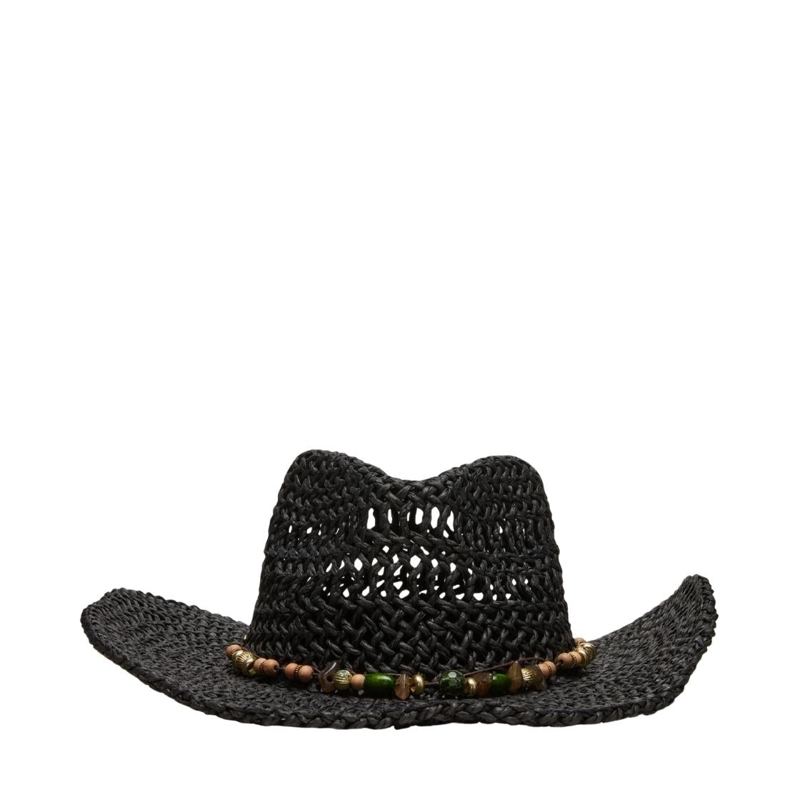 SOMBRERO VAQUERO DE RAFIA TEJIDO BLACK