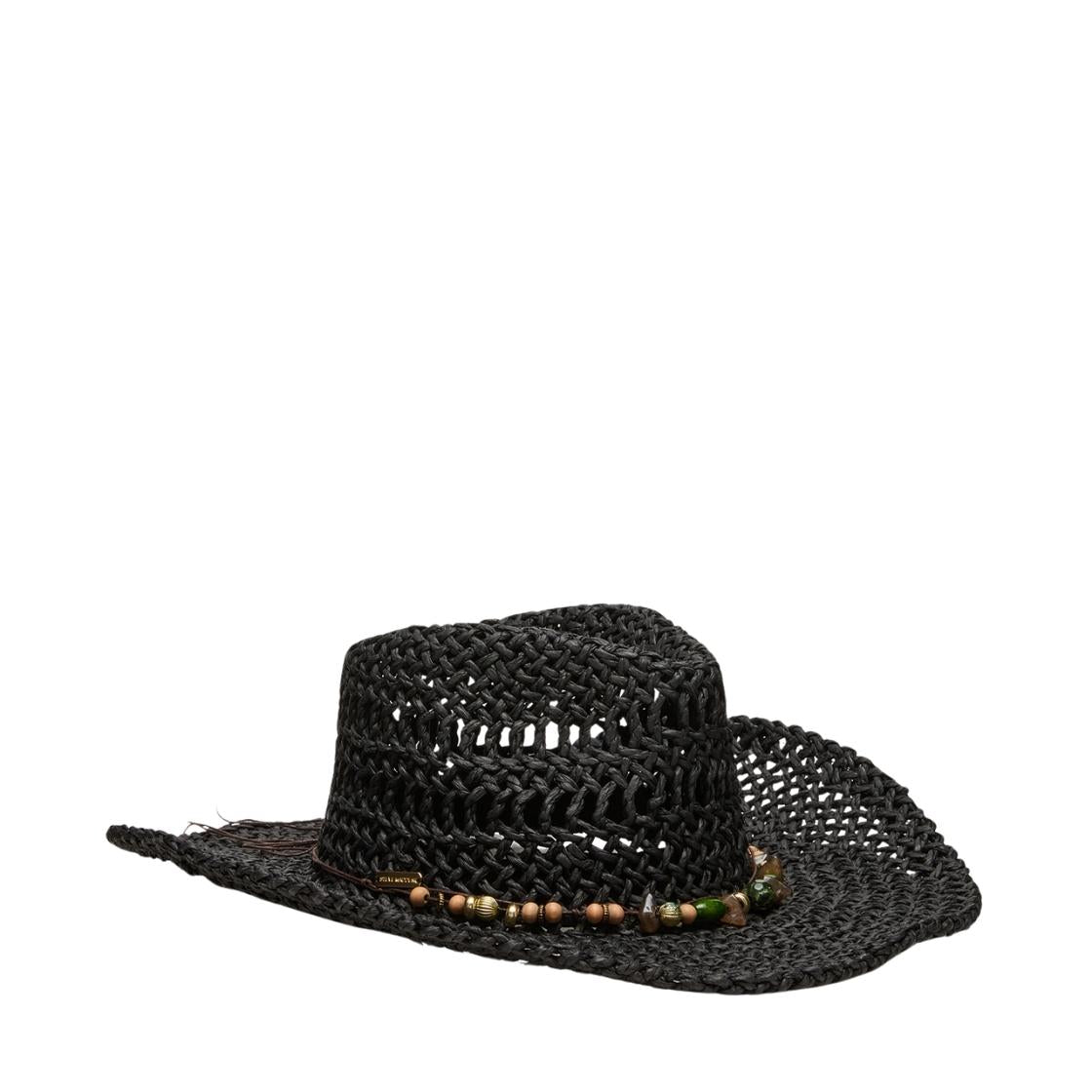 SOMBRERO VAQUERO DE RAFIA TEJIDO BLACK