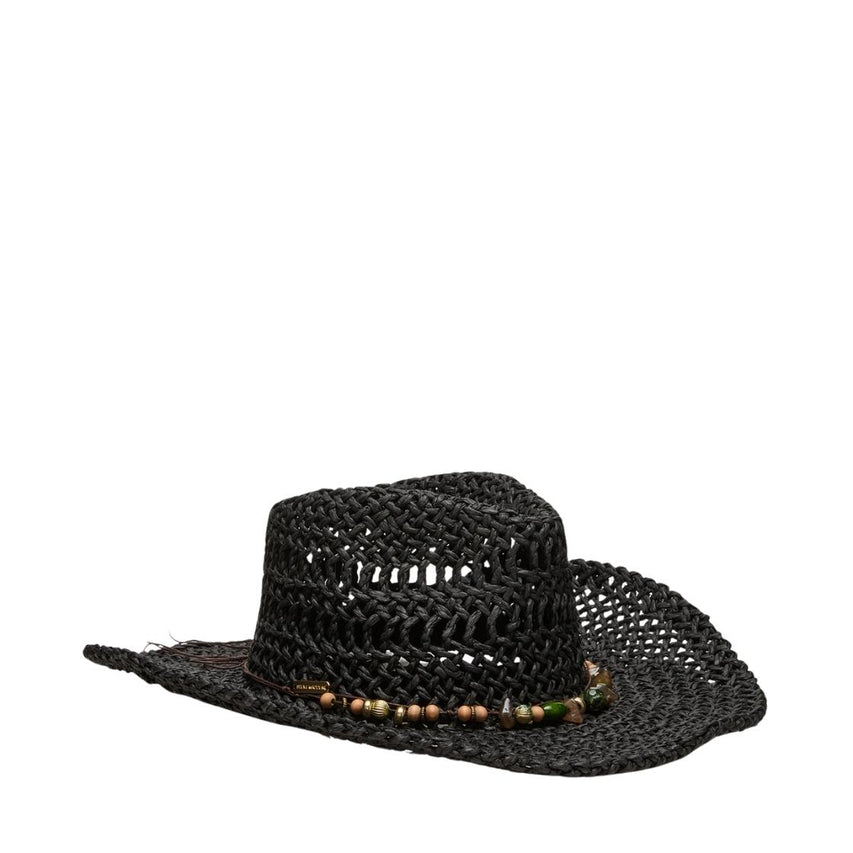 SOMBRERO VAQUERO DE RAFIA TEJIDO BLACK