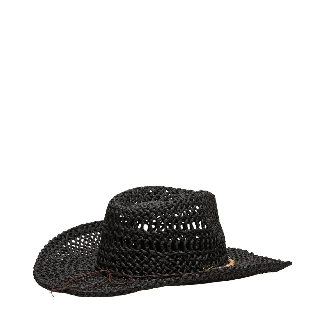 SOMBRERO VAQUERO DE RAFIA TEJIDO BLACK