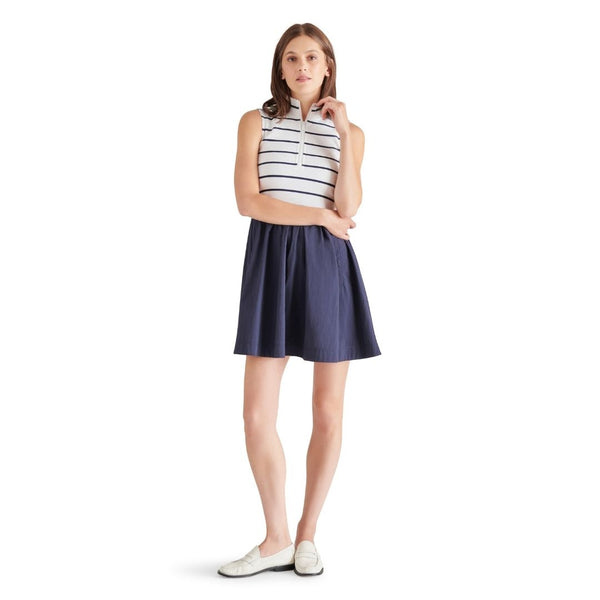 LYON DRESS NAVY STRIP