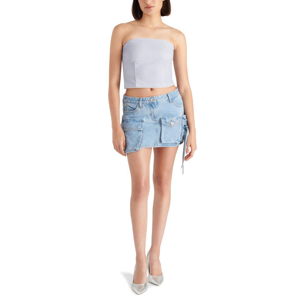 EVALINA MINI SKIRT BLUE DENIM