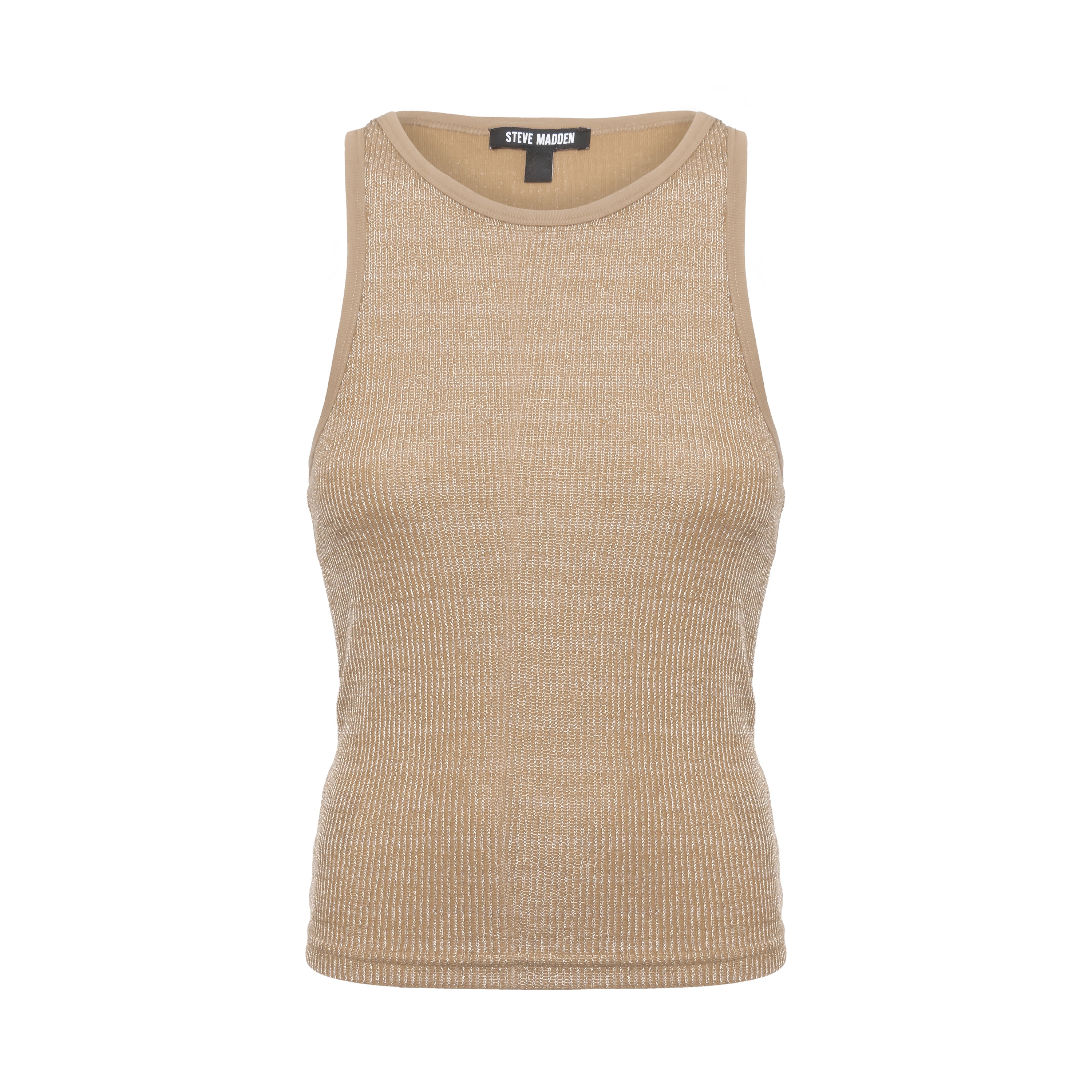 Metallic Racer Back Tank Gold