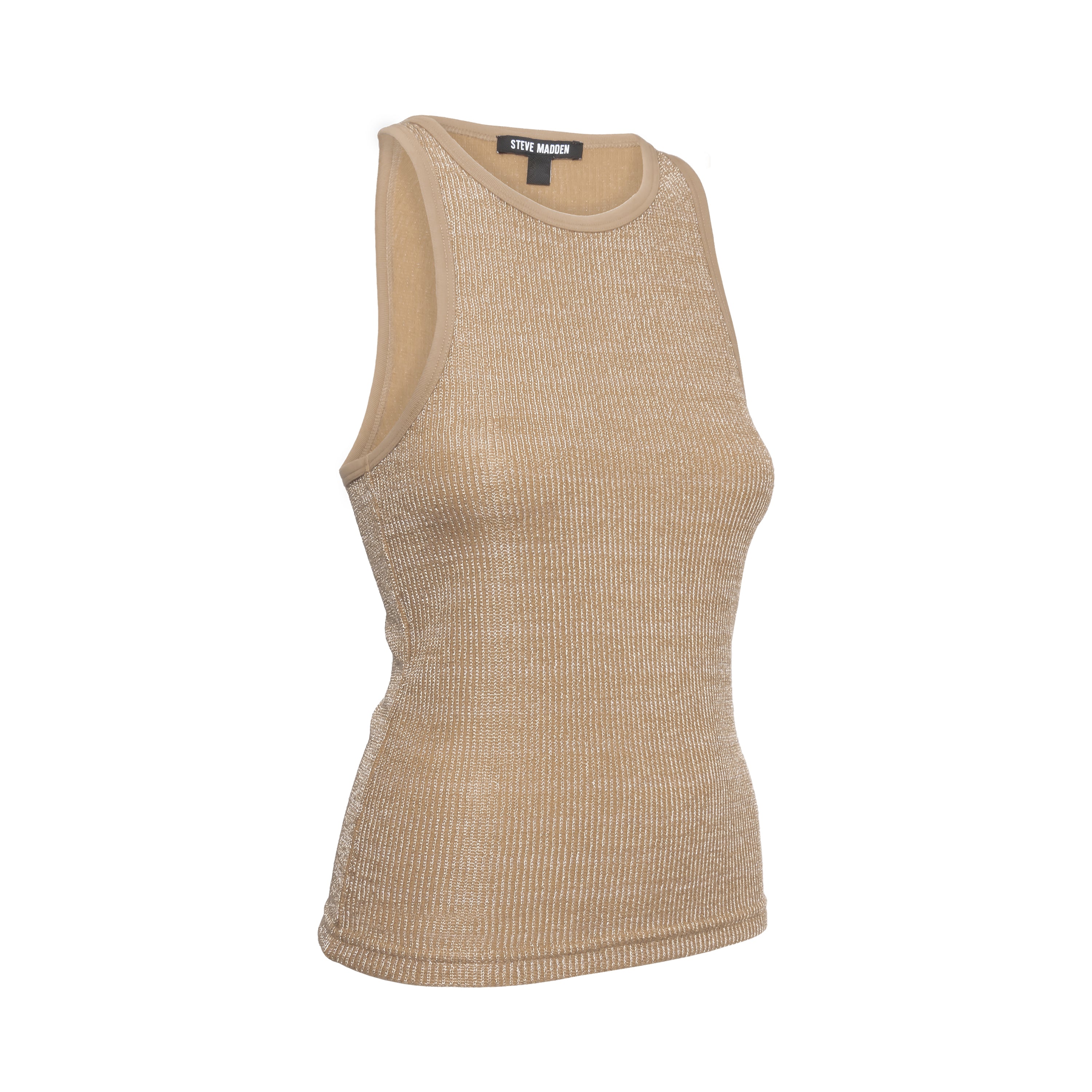 Metallic Racer Back Tank Gold Blusa Metalica Dorada