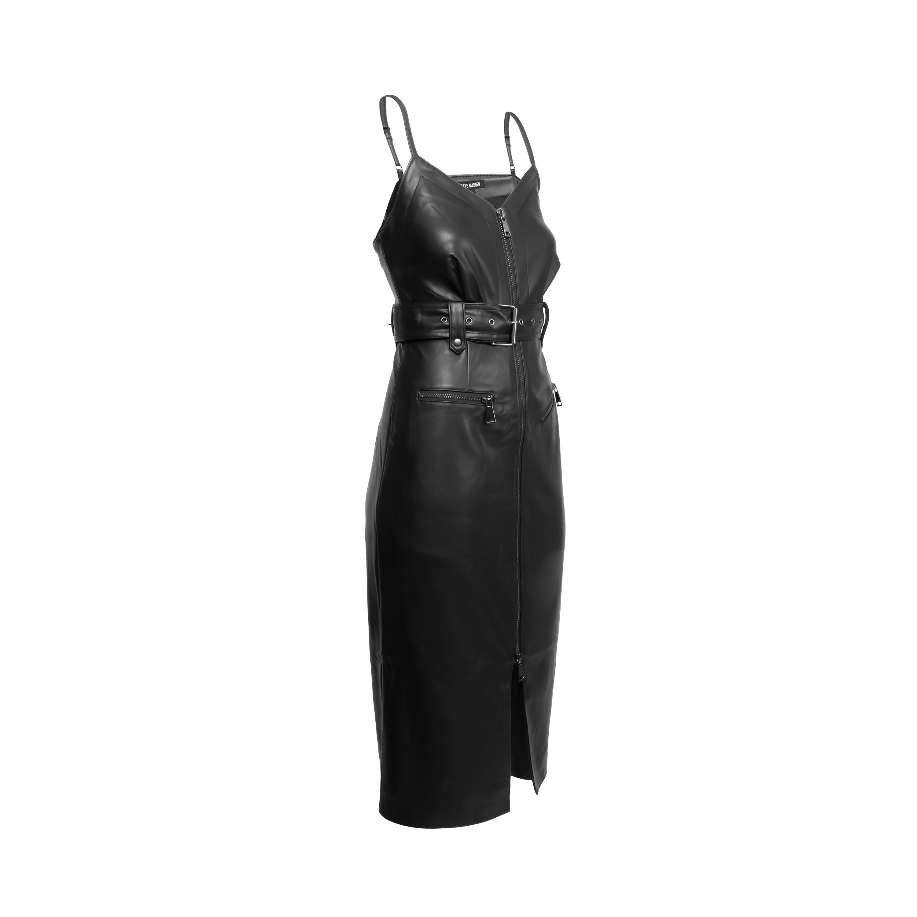 Levina Dress Black Vestido de Vinipiel Negro