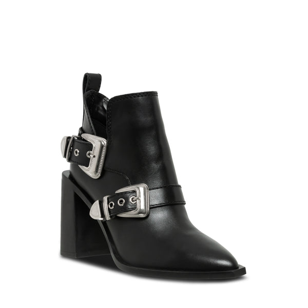 Bristol Black Leather Botines Negros