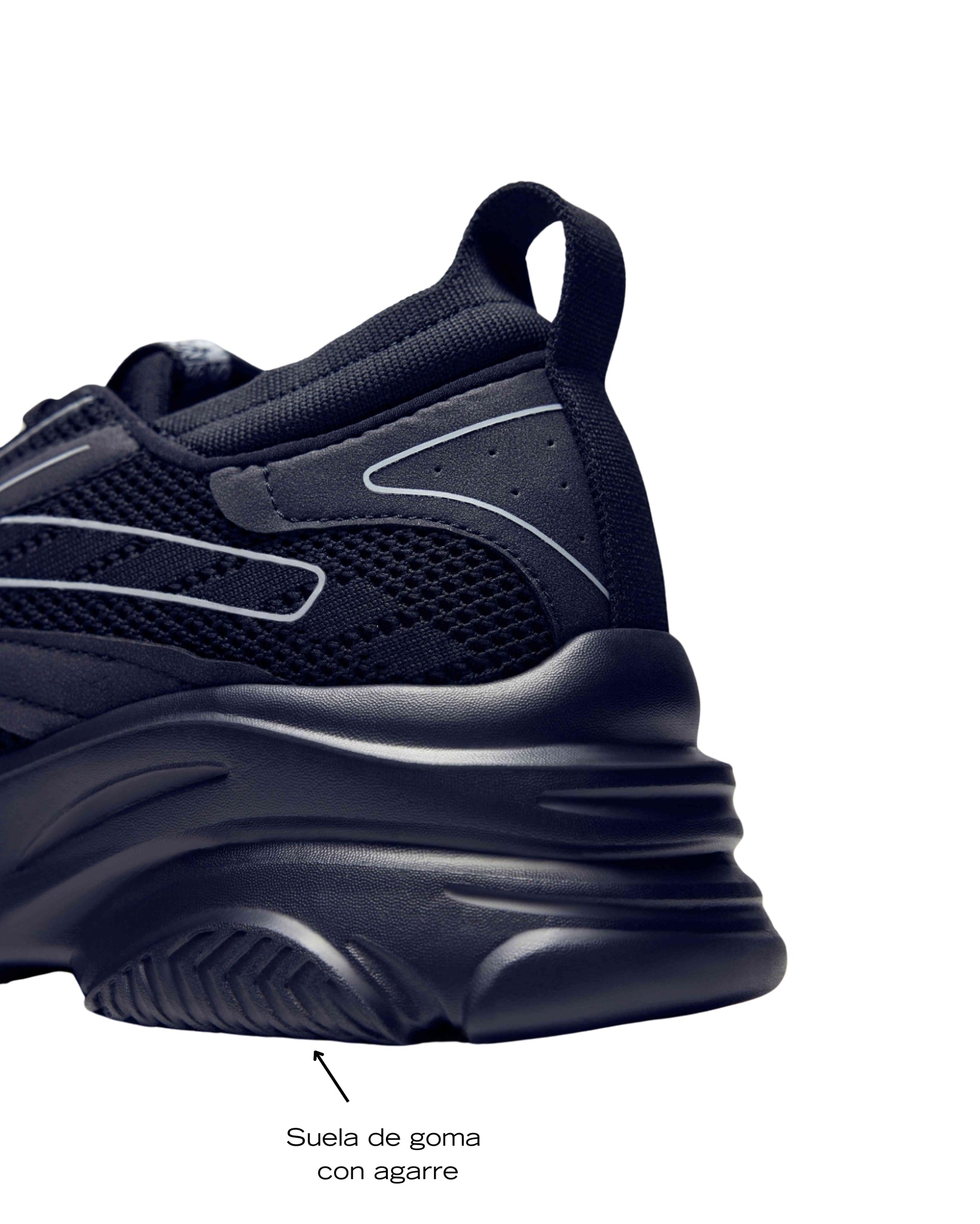 Polaris Black Black Tenis Negros Deportivos para Hombre