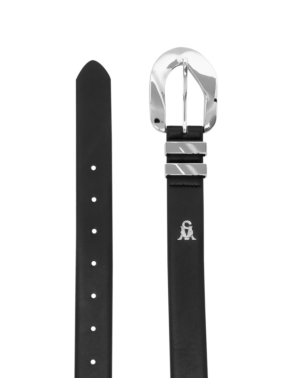 CINTURON BLACK/NICKLE