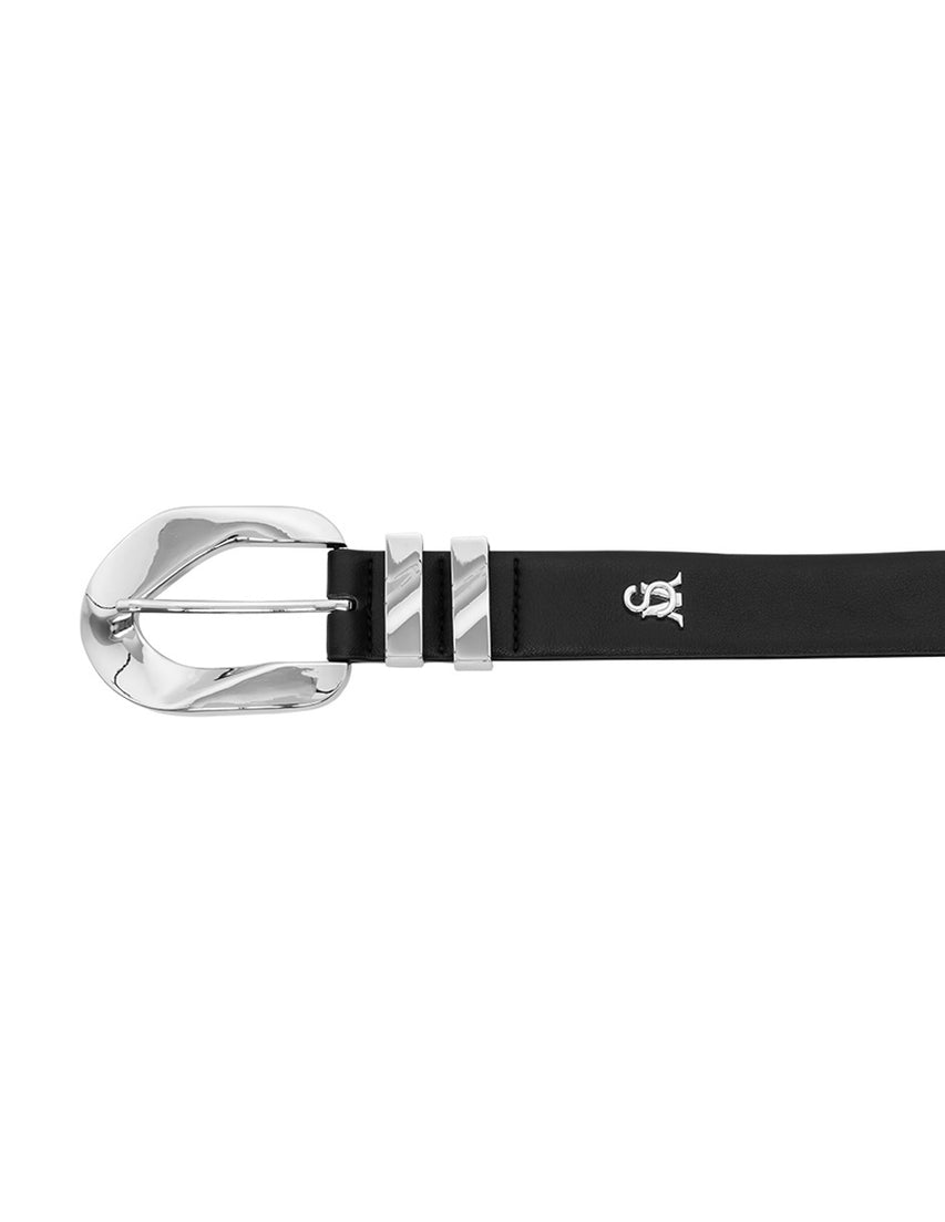 CINTURON BLACK/NICKLE