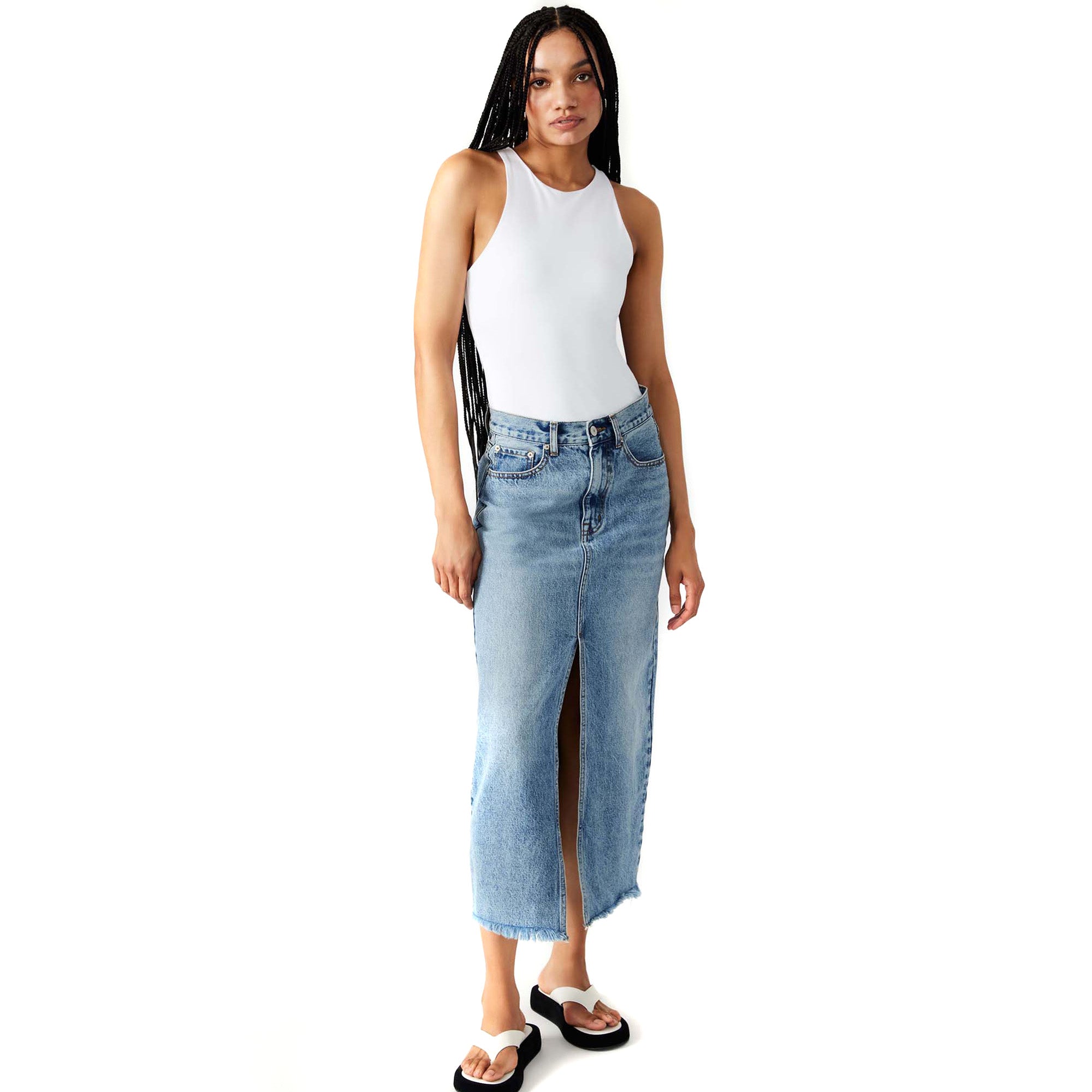 Avani Denim Skirt Denim Falda de Mezclilla