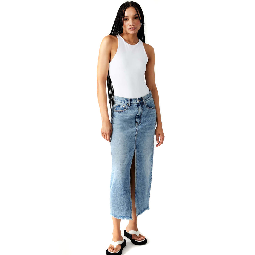 Avani Denim Skirt Denim Falda de Mezclilla