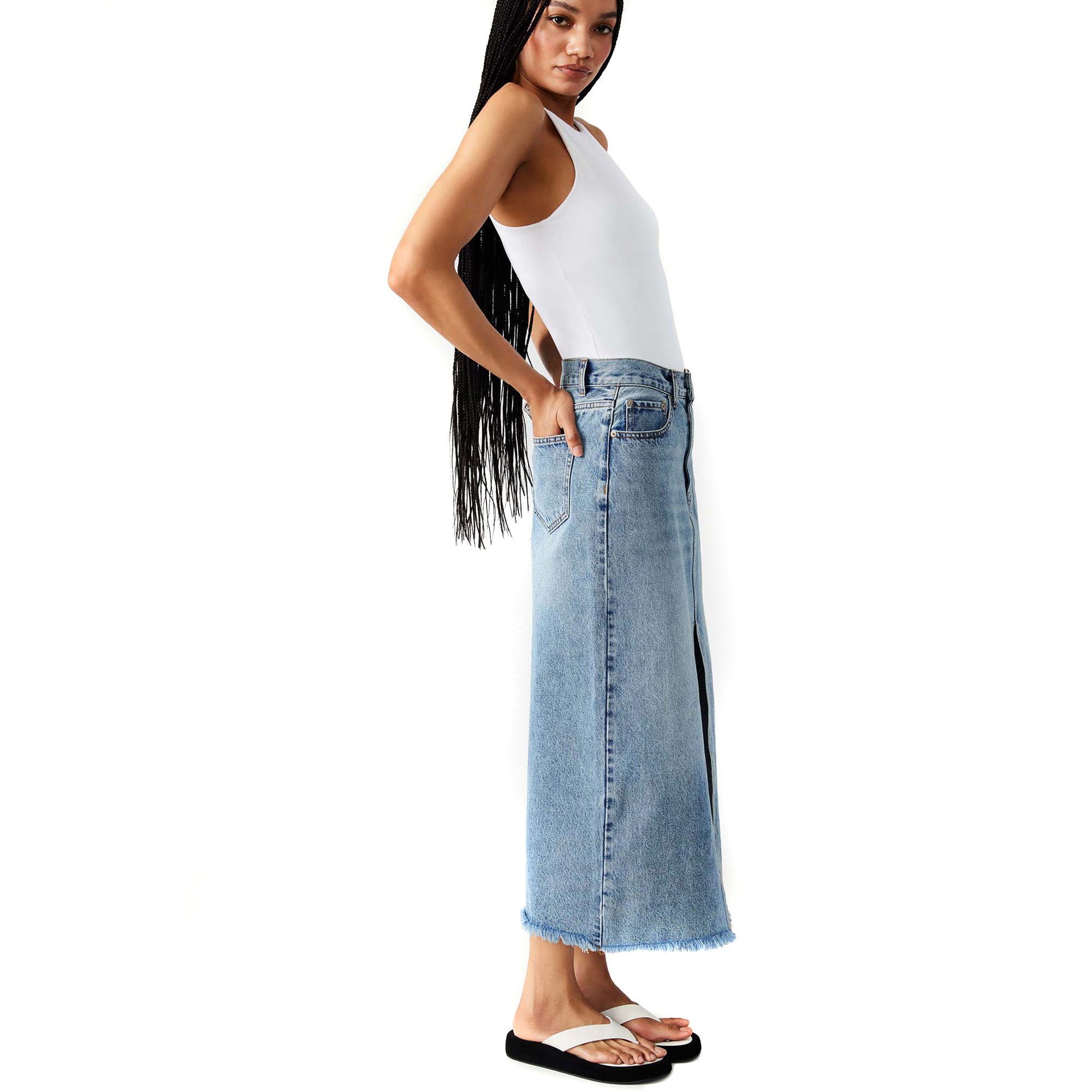 Avani Denim Skirt Denim Falda de Mezclilla para Mujer