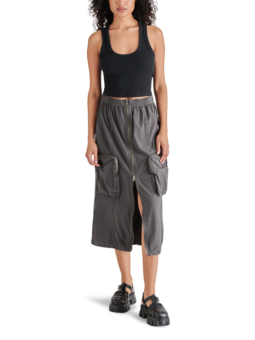 Vanessa Skirt Charcoal Grey Falda Cargo Gris
