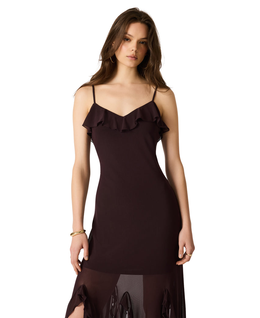 KARLINA DRESS CHOCOLATE