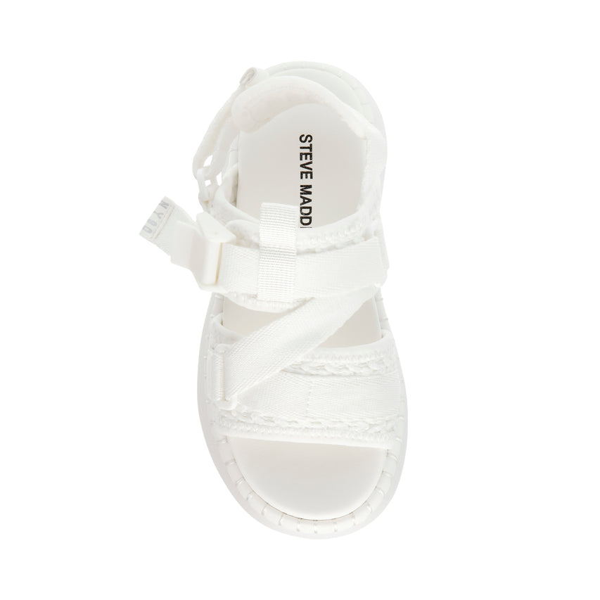 Jdecorum White Sandalia para Niña color Blanco