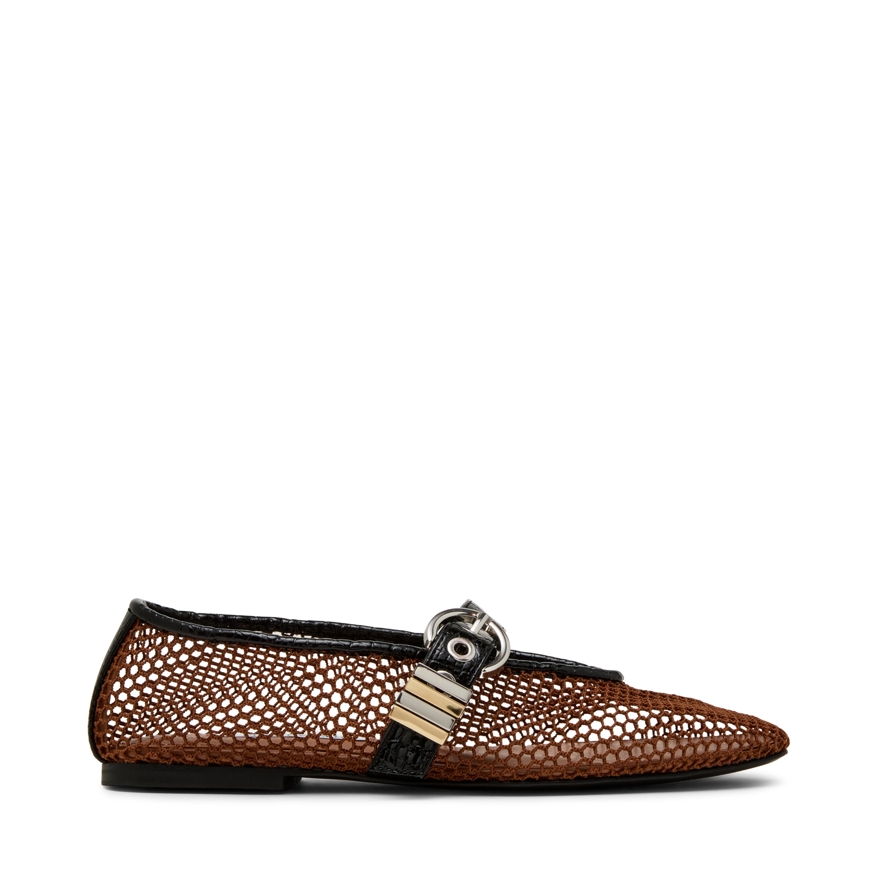 LUCIA-MESH COGNAC/BLACK