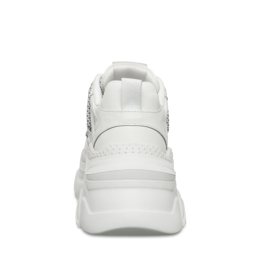 Troy White Leather Tenis Blancos para Mujer