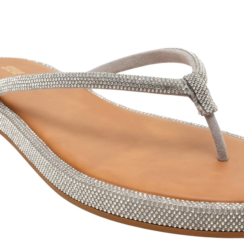 Aaliiyah Silver Sandalias Plateadas Para Mujer con Pedrería