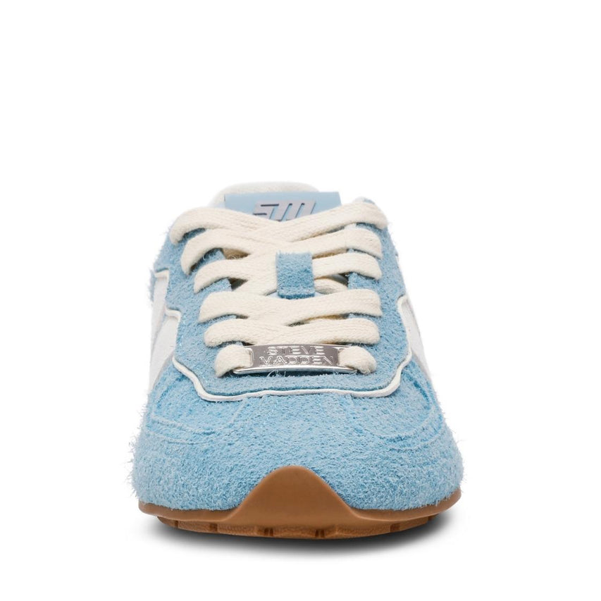 Abbi-SM Baby Blue Suede Tenis Para Mujer