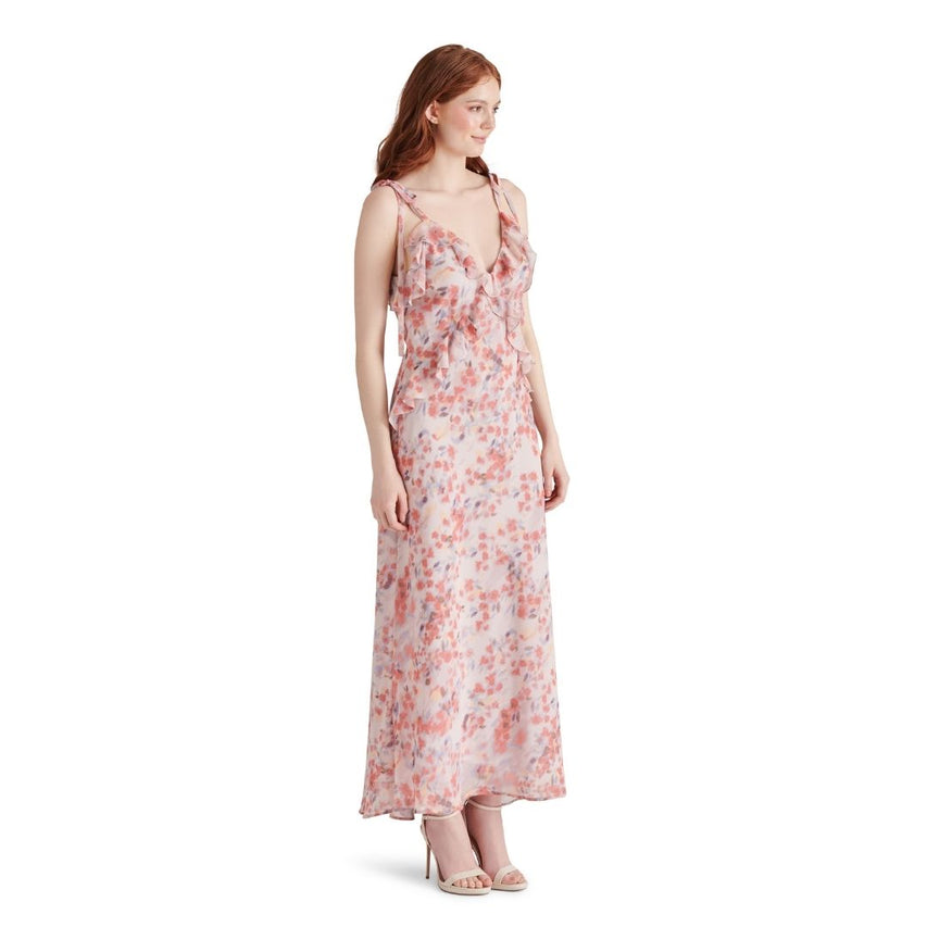 Adalina Dress Dusty Lavender Vestido con Olanes