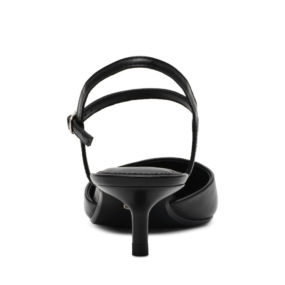 Adelaide Black Leather Tacones Negros para Mujer