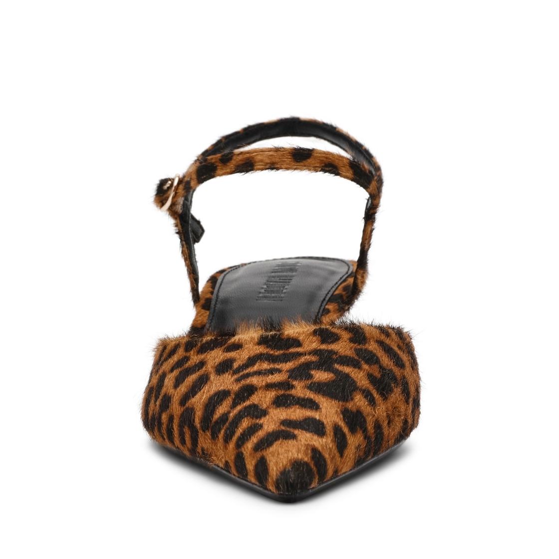 Adelaide L Leopard Tacones con Textura de Pelo para Mujer